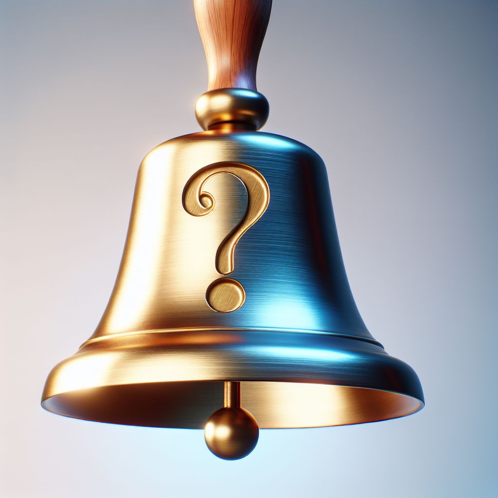 Symbolbild Frage auf einer Glocke